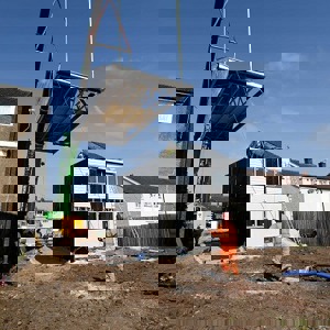 Homes transported by truck to site in Coventry as part of modular housing pilot thumbnail